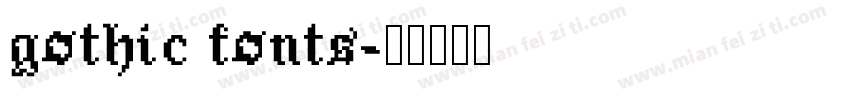 gothic fonts字体转换